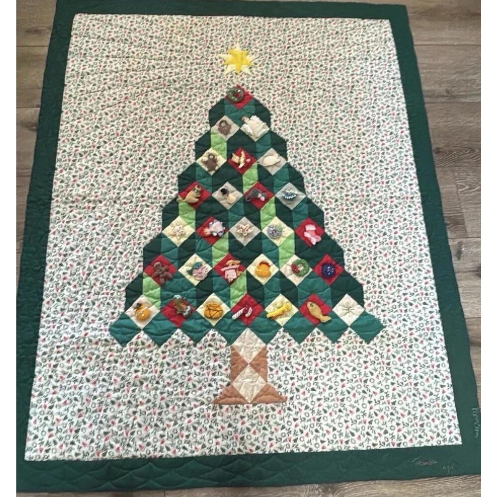 Christmas quilt Dated And Signed
